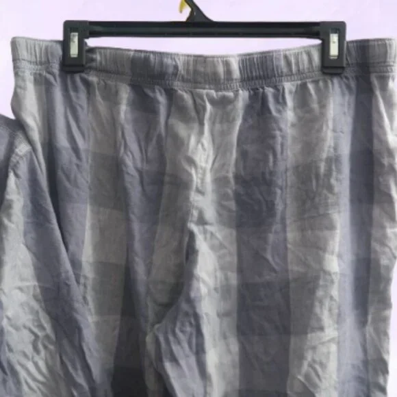 Victoria's Secret buffalo plaid pj pajamas sleepwear set in blue size large. - Picture 4 of 14